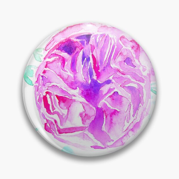 Item preview, Purple Pink Rose Watercolor Painting - Pink Vintage Cabbage Roses designed and sold by Sarah  Rajkotwala.