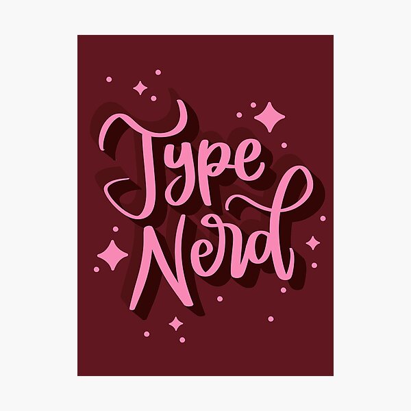 Item preview, Type Nerd designed and sold by Script & Scribble .