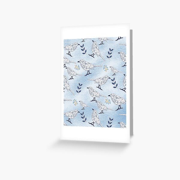 Item preview, White Winter Wonderland Birds  designed and sold by PapercutandSuch.