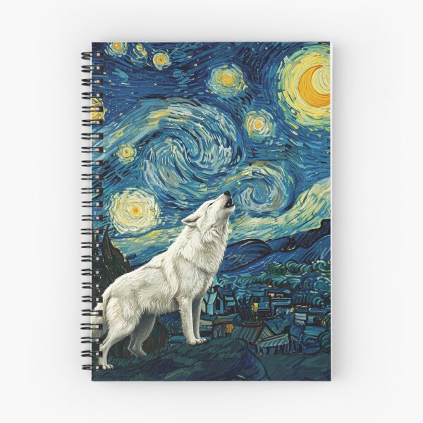 Item preview, Dire Wolf Howling Moon Starry Night Van Gogh Funny designed and sold by d247.