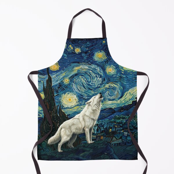Item preview, Dire Wolf Howling Moon Starry Night Van Gogh Funny designed and sold by d247.