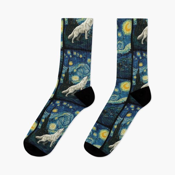 Item preview, Dire Wolf Howling Moon Starry Night Van Gogh Funny designed and sold by d247.