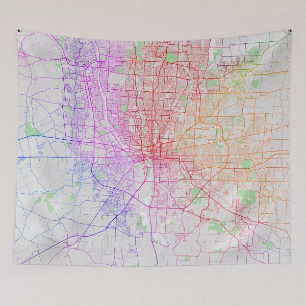 Item preview, Columbus City Map of Ohio, USA - Colorful designed and sold by deMAP.