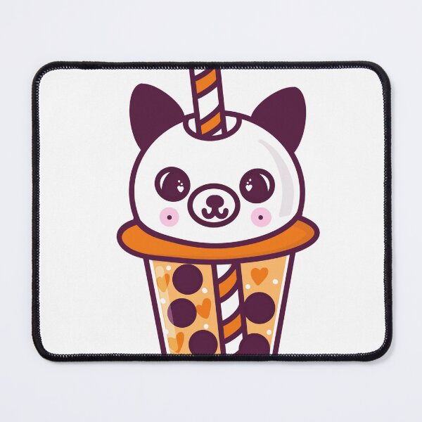 Item preview, Cute Dog Boba Tea (Orange & Purple) designed and sold by SaltyPeachBliss.