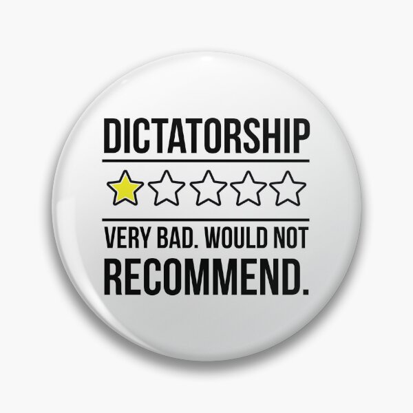 Item preview, Dictatorship humorous bad review design.  designed and sold by Rachel the Artist .