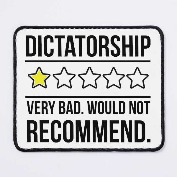 Item preview, Dictatorship humorous bad review design.  designed and sold by Rachel the Artist .