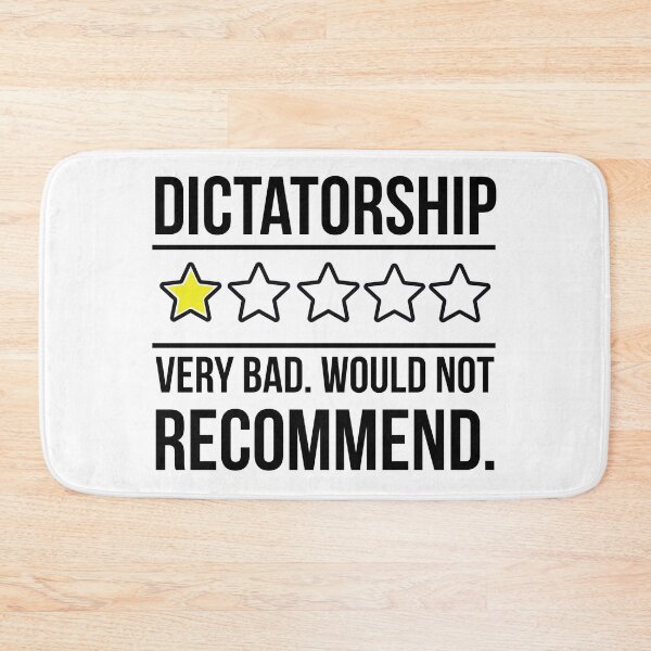 Item preview, Dictatorship humorous bad review design.  designed and sold by Rachel the Artist .