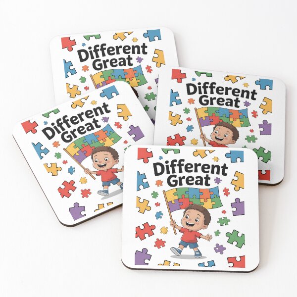 Item preview, Autism Awareness Puzzle Pride with Happy Boy and Flag designed and sold by Taans-Creation.