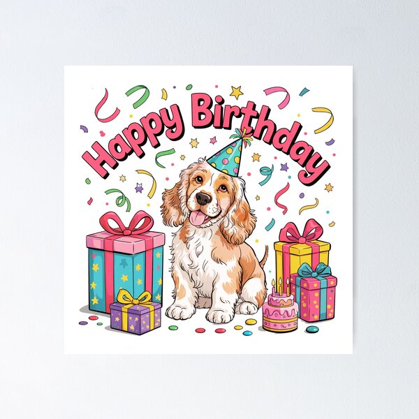 Item preview, Cocker Spaniel Birthday designed and sold by TheAnimalZ00.