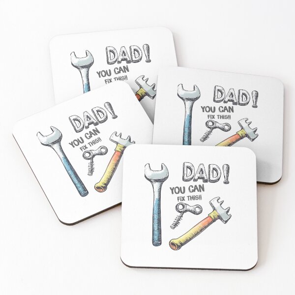 Item preview, Funny DIY-Inspired Father’s Day Design with Tools: 100% Dad-Approved- Dad, You Can Fix This!! designed and sold by FUNqoosh.