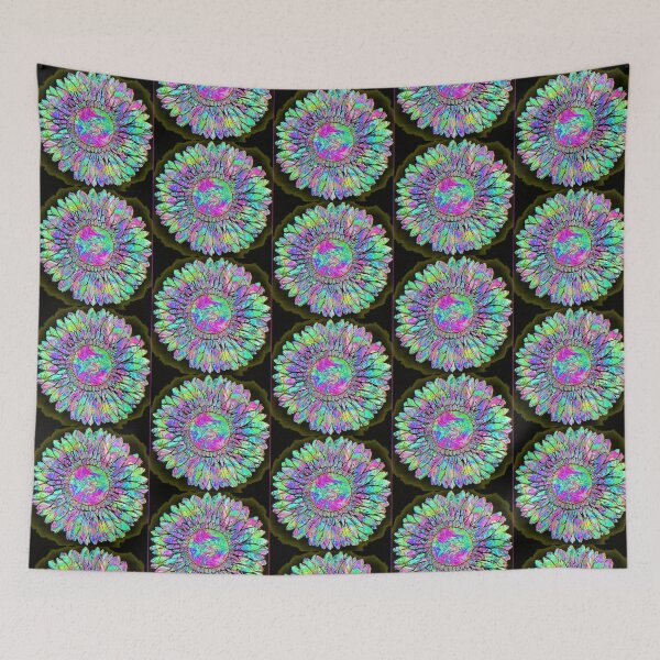 Item preview, Purple Funk Sunflower – Psychedelic Watercolor Flower Power designed and sold by remipebbles.
