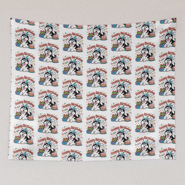 Item preview, Siberian Husky Birthday designed and sold by TheAnimalZ00.