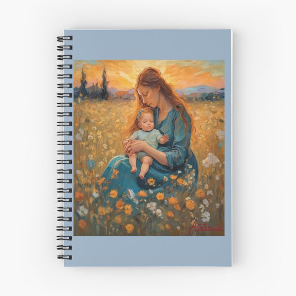 Item preview, "Maternal Love: Tender Embrace in a Flowering Meadow" designed and sold by Artisticanvas.