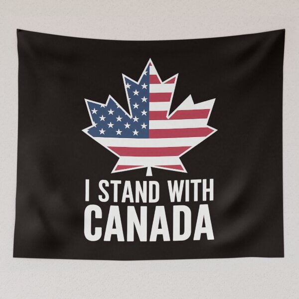 Item preview, I Stand With Canada America Canadian USA Flag designed and sold by MAKOPOKOShop.