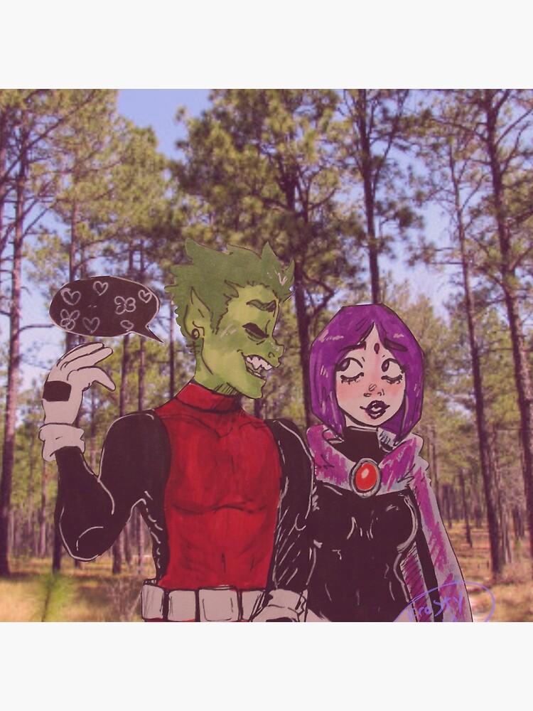 Beast Boy And Raven Throw Pil
