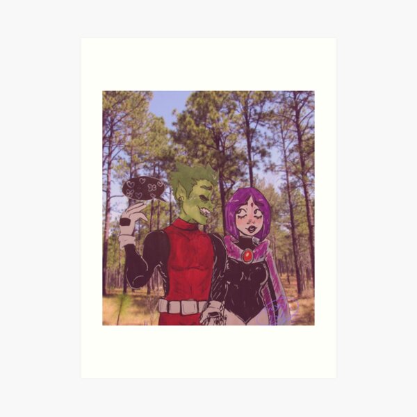 Raven X Beast Boy Art Prints Redbubble