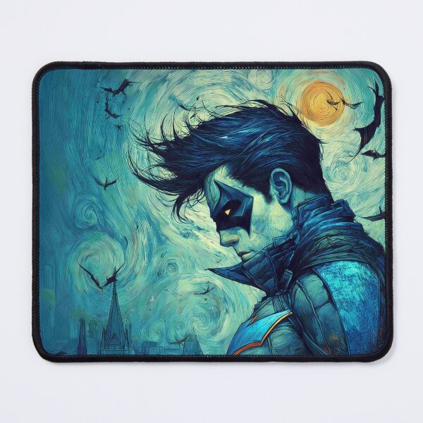 Aperçu de l'œuvre Aquarelle Nightwing créée et vendue par MrComiCanvas.