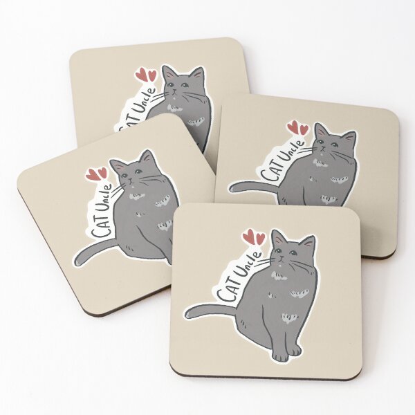 Item preview, Cat uncle | grey cat designed and sold by mangopuffstudio.
