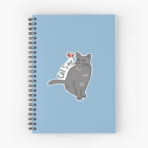Item preview, Cat sitter | grey cat designed and sold by mangopuffstudio.