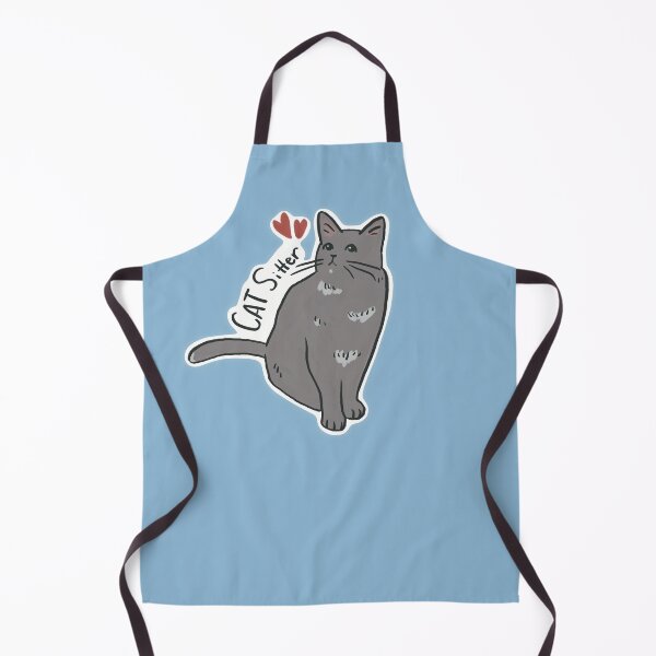 Item preview, Cat sitter | grey cat designed and sold by mangopuffstudio.