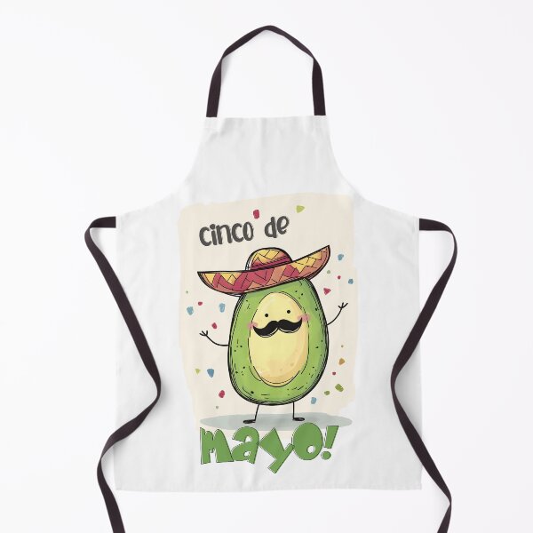 Item preview, Avoca-dorable Fiesta: Mustache, Sombrero, and a Whole Lot of Guac Cinco de Mayo Celebration with a Cheerful Twist of Avocado Humor designed and sold by FUNqoosh.