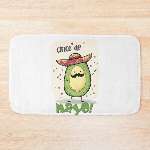 Item preview, Avoca-dorable Fiesta: Mustache, Sombrero, and a Whole Lot of Guac Cinco de Mayo Celebration with a Cheerful Twist of Avocado Humor designed and sold by FUNqoosh.
