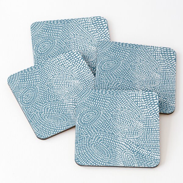 Item preview, Doodle Lines Zentangle Art Pattern White and Teal Green Blue designed and sold by Tetete.