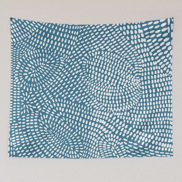 Item preview, Doodle Lines Zentangle Art Pattern White and Teal Green Blue designed and sold by Tetete.