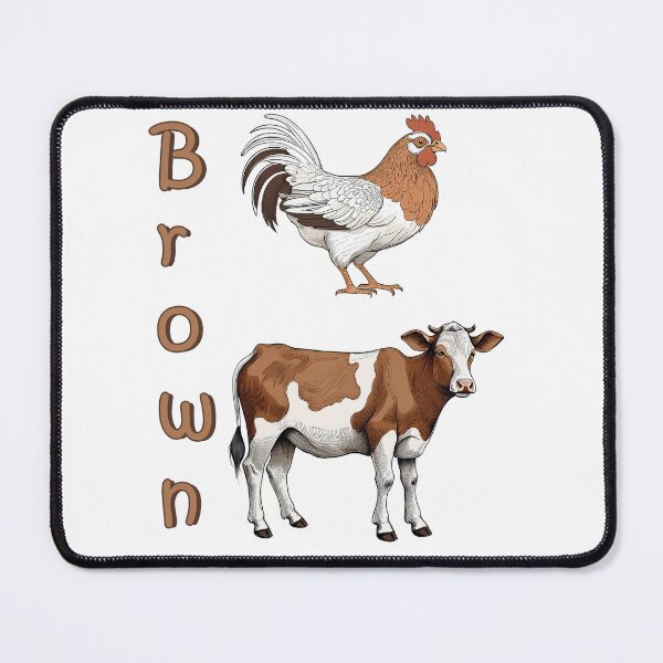Item preview, Brown Chicken, Brown Cow! | Funny Humor Art | Pun Gift | Pacific NW Gear Co designed and sold by PacificNWGearCo.