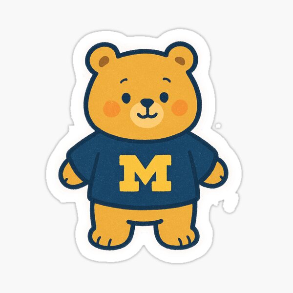 Item preview, cute umich bear!! designed and sold by solphalor.