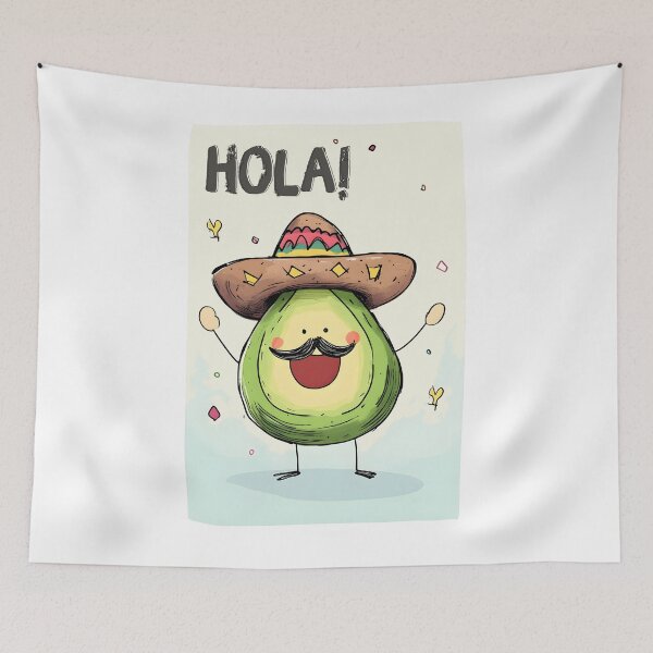Item preview, Hola Guac Star- Mustache You to Fiesta! Festive Avocado Fun for Cinco de Mayo Vibes designed and sold by FUNqoosh.