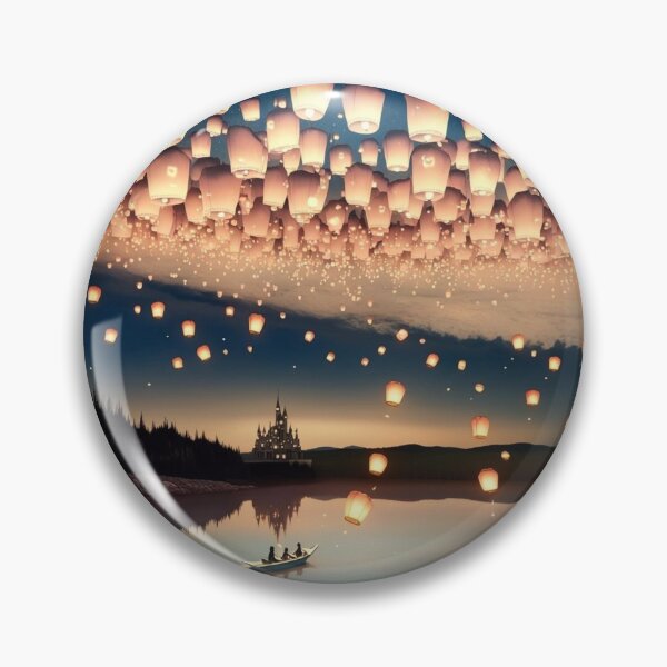Item preview, Floating Lanterns of Love – Magical Night Sky Design designed and sold by bvdesignart.
