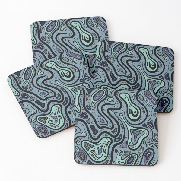 Item preview, Abstract swirl pattern. Blue Aqua Pink designed and sold by LayerCakeDigDes.