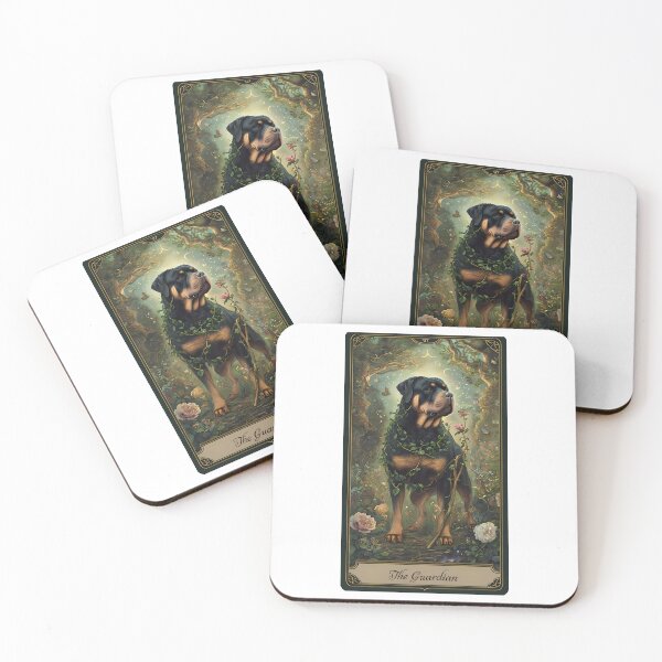 Item preview, Carta del Tarot Rottweiler - Guardián designed and sold by MountAshDesigns.