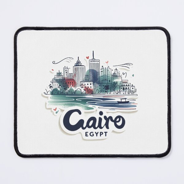 Item preview, Cairo Egypt Minimalist Watercolor Cityscape Sticker ,  designed and sold by PaintMeWorld.