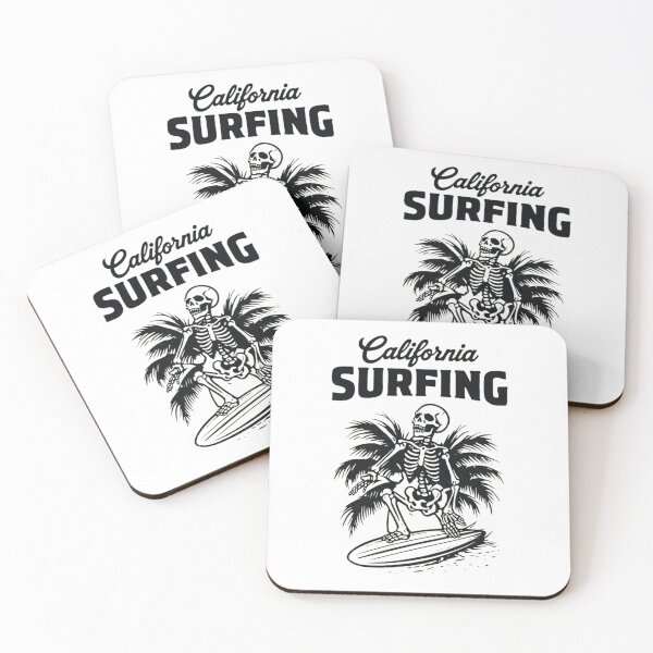 Item preview, california dreamin surfing skeleton  designed and sold by JIGUWORLD.