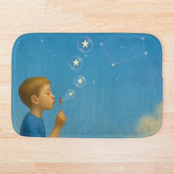 Item preview, Boy Blowing Stars Dream Art designed and sold by Patternicity.