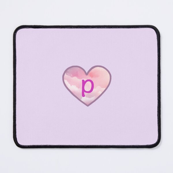 Item preview, Heart Pink Clouds “P” designed and sold by CEvansArt.