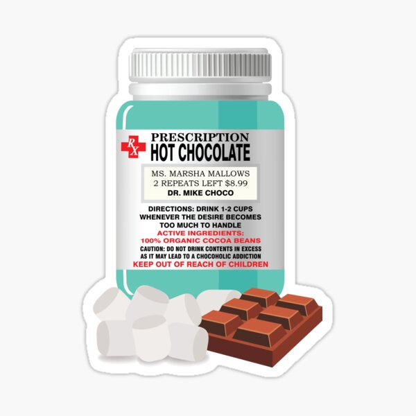 Item preview, Prescription hot chocolate - AQUA designed and sold by JazzyFX.