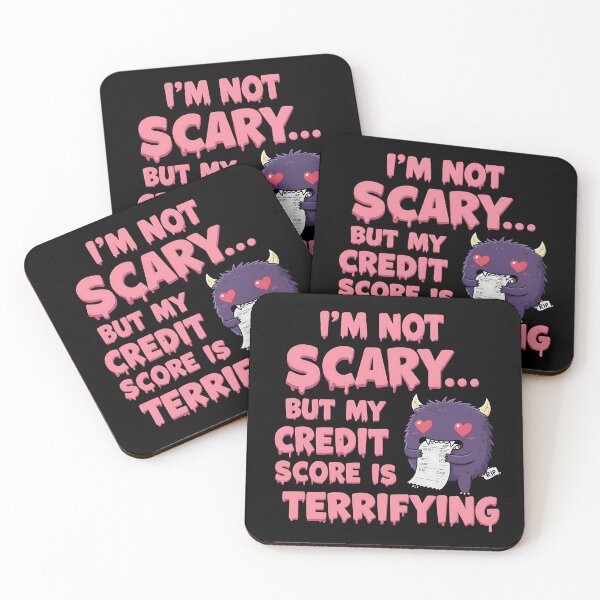 Item preview, I’m Not Scary… But My Credit Score is Terrifying Kawaii T-Shirt – Cute Horror Finance Meme designed and sold by Typography Prints.