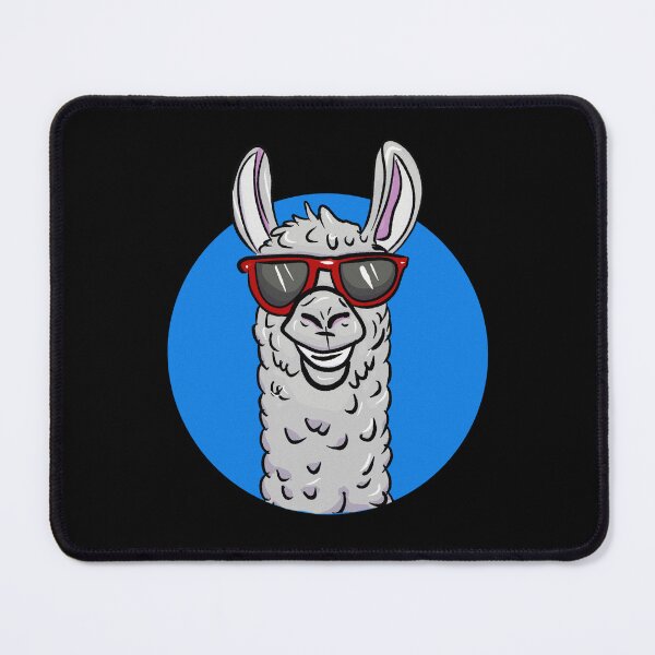 Item preview, Crazy llama alpaca style with blue circle designed and sold by Joncasmiart.