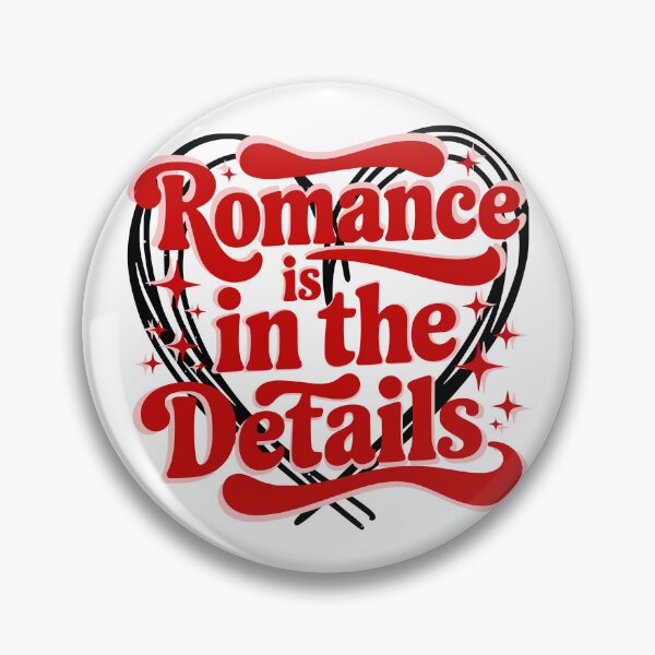 Item preview, Romance is in the Details Retro Red Typography Quote designed and sold by NSB-Design.