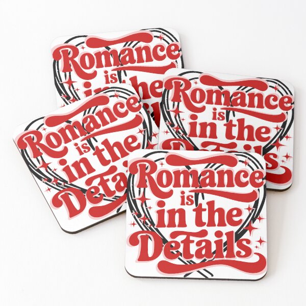 Item preview, Romance is in the Details Retro Red Typography Quote designed and sold by NSB-Design.