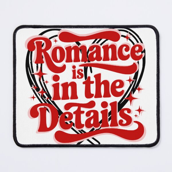 Item preview, Romance is in the Details Retro Red Typography Quote designed and sold by NSB-Design.