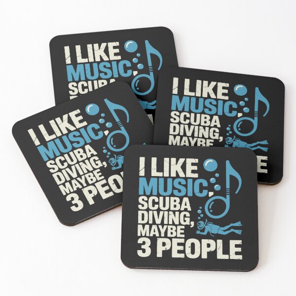 Item preview, I Like Music Scuba Diving Maybe Three People Dad Fathers Day designed and sold by tmerchtrends.