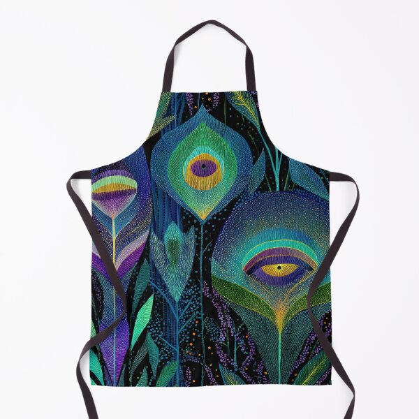 Item preview, Surreal Peacock Inspired Art with Vivid Lines and Colors designed and sold by Anastasiia Yurevych.