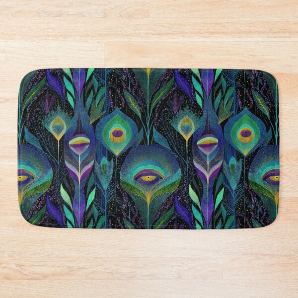 Item preview, Surreal Peacock Inspired Art with Vivid Lines and Colors designed and sold by Anastasiia Yurevych.