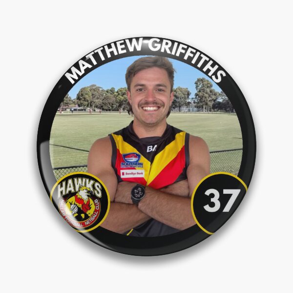 Item preview, Player Badge - #37 - Matt Griffiths designed and sold by HallamHawks.