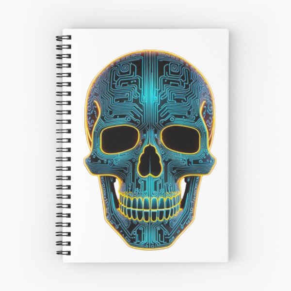 Item preview, neon circuit skull designed and sold by Highpinch.