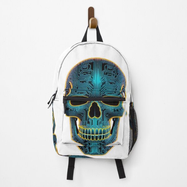 Item preview, neon circuit skull designed and sold by Highpinch.